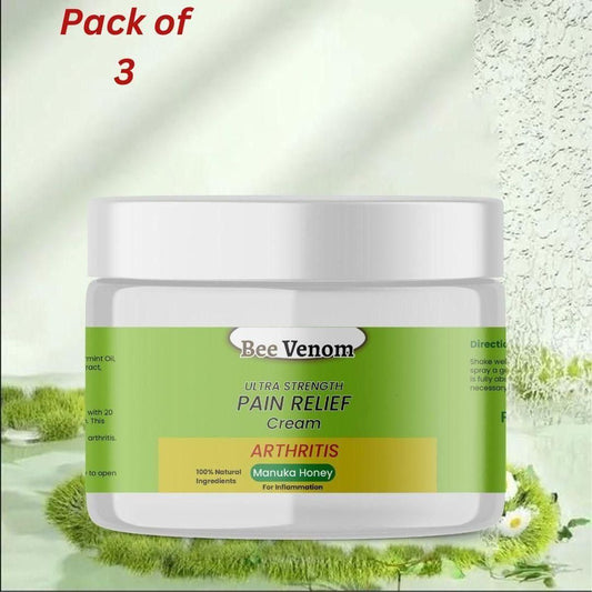 Bee Venom Ultra Strength Pain Relief Cream – Pack of 3 × 100 g