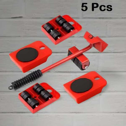 Heavy Duty Furniture Lifter & Mover Tool Set – Easy Lifting & Moving with Wheel Pads (Pack of 5)