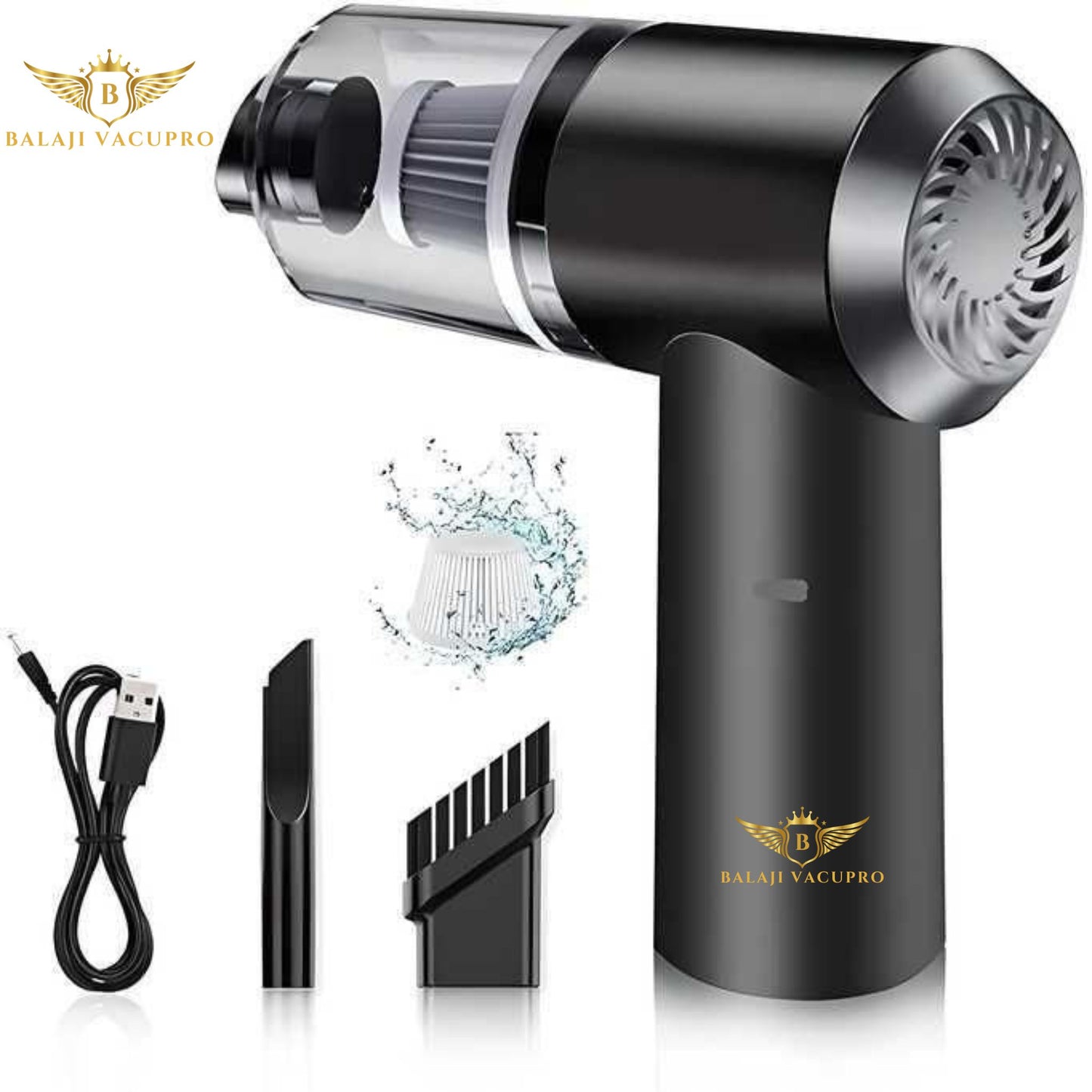 Balaji VacuPro™ Mini 2-in-1 Smart Cleaner for Car & Home