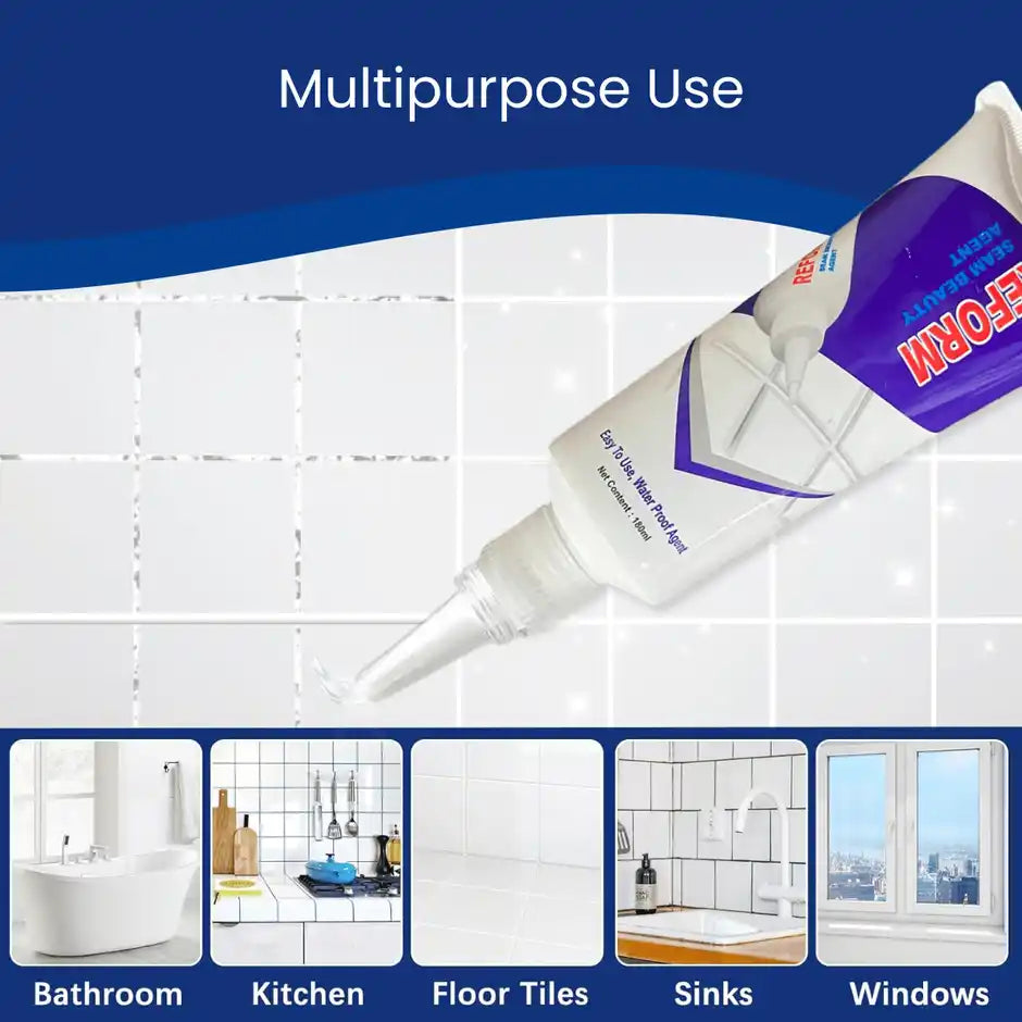 Multipurpose Gap-Filler & Waterproof Tile Grout Sealant - Pack Of 2 (180 ml Tube)