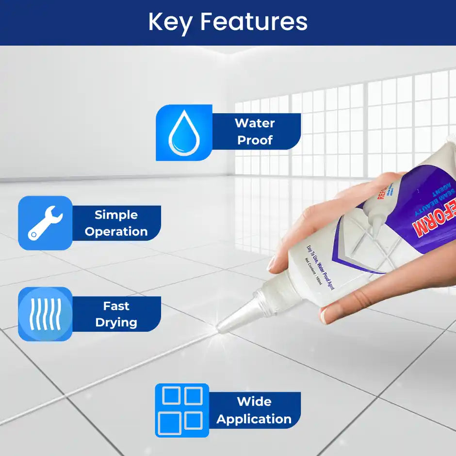 Multipurpose Gap-Filler & Waterproof Tile Grout Sealant - Pack Of 2 (180 ml Tube)